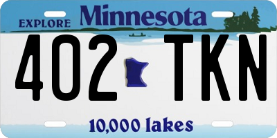 MN license plate 402TKN