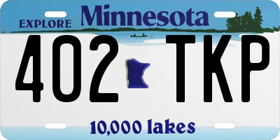 MN license plate 402TKP