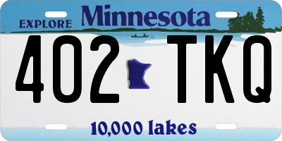 MN license plate 402TKQ
