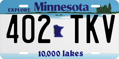 MN license plate 402TKV