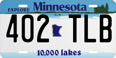 MN license plate 402TLB
