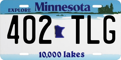 MN license plate 402TLG