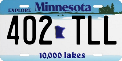 MN license plate 402TLL