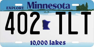 MN license plate 402TLT