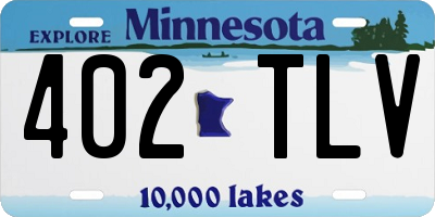 MN license plate 402TLV