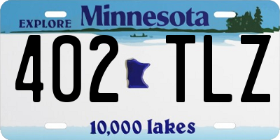 MN license plate 402TLZ
