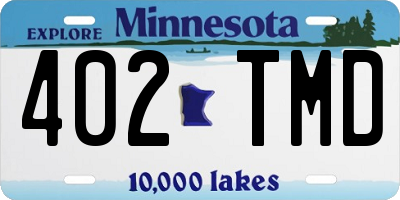 MN license plate 402TMD