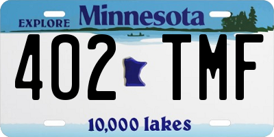 MN license plate 402TMF