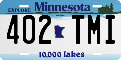 MN license plate 402TMI