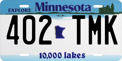 MN license plate 402TMK
