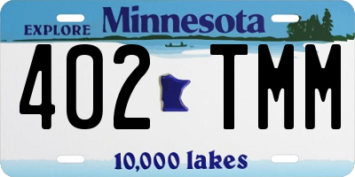MN license plate 402TMM