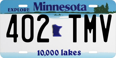 MN license plate 402TMV