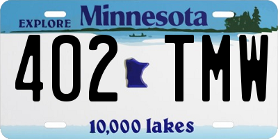 MN license plate 402TMW