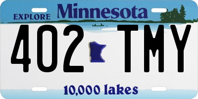 MN license plate 402TMY
