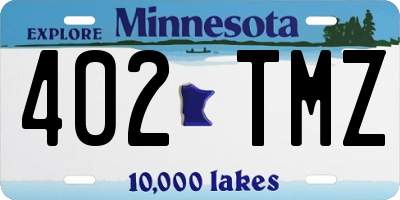 MN license plate 402TMZ