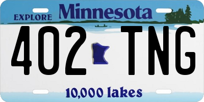 MN license plate 402TNG