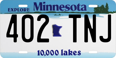 MN license plate 402TNJ
