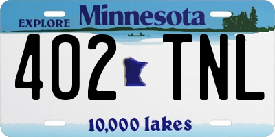 MN license plate 402TNL