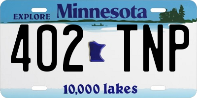MN license plate 402TNP