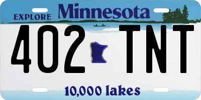 MN license plate 402TNT