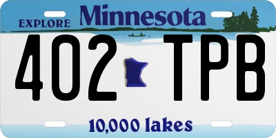MN license plate 402TPB