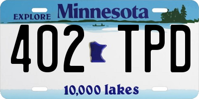 MN license plate 402TPD