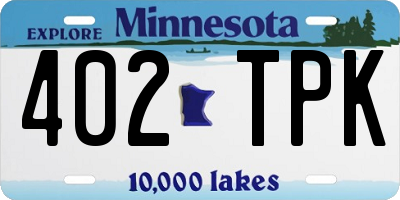 MN license plate 402TPK