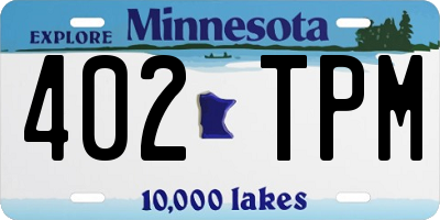 MN license plate 402TPM