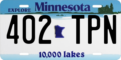 MN license plate 402TPN