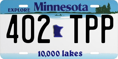 MN license plate 402TPP