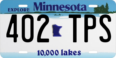 MN license plate 402TPS