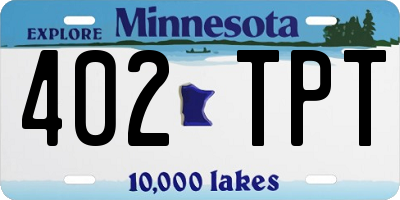 MN license plate 402TPT