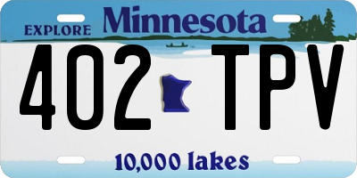 MN license plate 402TPV