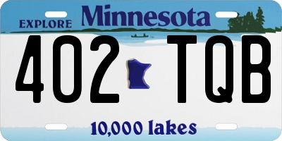 MN license plate 402TQB