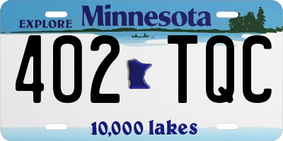 MN license plate 402TQC