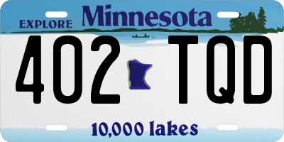 MN license plate 402TQD