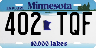 MN license plate 402TQF