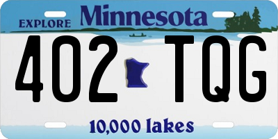 MN license plate 402TQG