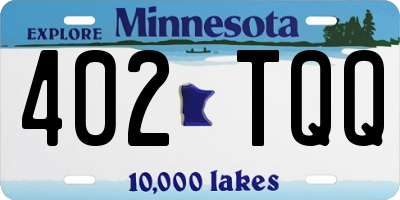 MN license plate 402TQQ