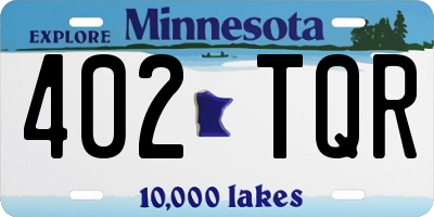 MN license plate 402TQR
