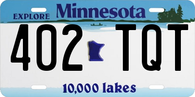 MN license plate 402TQT