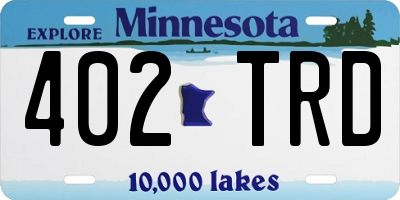 MN license plate 402TRD