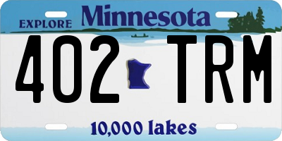 MN license plate 402TRM