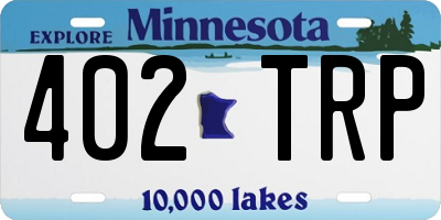 MN license plate 402TRP