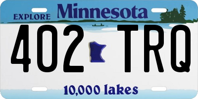 MN license plate 402TRQ