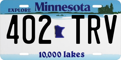MN license plate 402TRV
