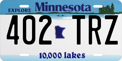 MN license plate 402TRZ