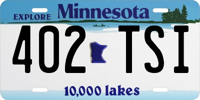 MN license plate 402TSI
