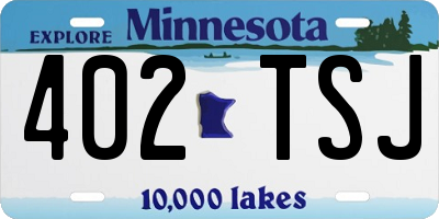 MN license plate 402TSJ