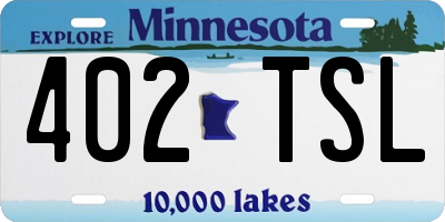 MN license plate 402TSL